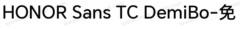 HONOR Sans TC DemiBo字体转换
